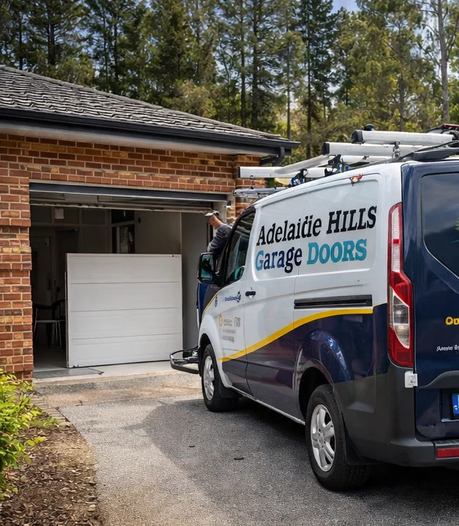Garage door repair service van in Mount Barker Adelaide Hills